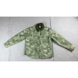 Woolrich Coat Womens M Faux Shearling Fleece Olive Green Coat Camo